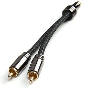 Pangea Audio Xtreme Flexible Y Adapter 1 Female RCA to 2 Male RCA's