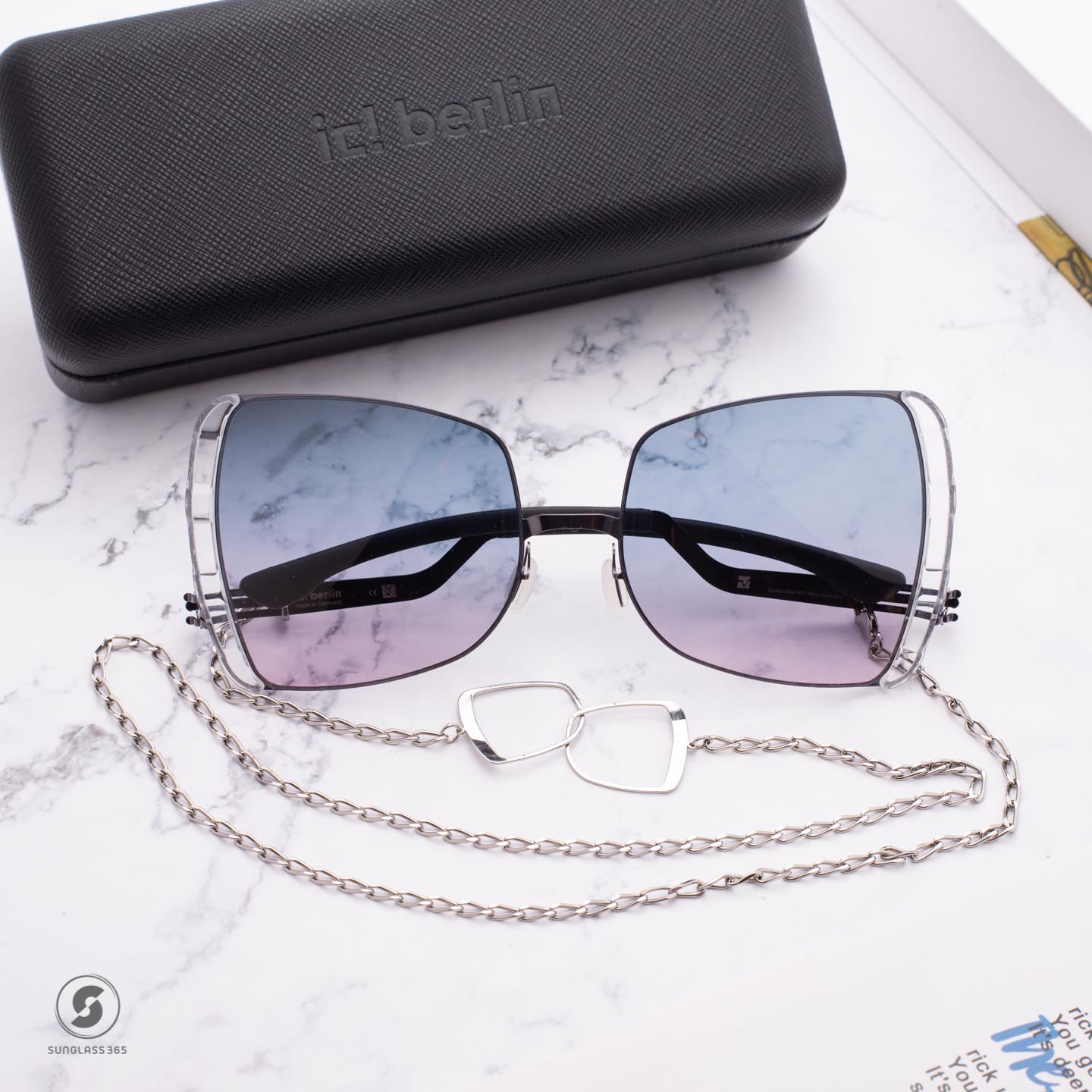 แว่นกันแดด IC BERLIN VIP Shiny Aubergine Crystal Clear