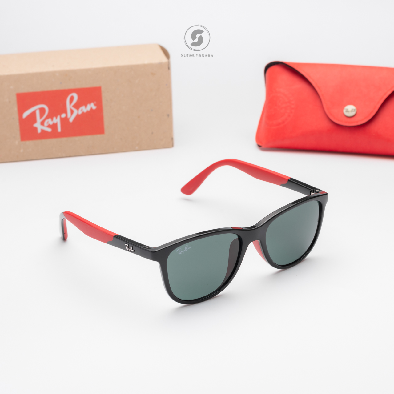 Ray Ban RJ9077SF 713171 Black on Red