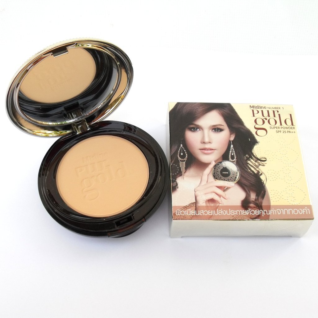 Mistine Number One Pur Gold SPF 25 PA++ / แป้งพัฟ มิสทีน นัมเบอร์วัน เพอร์ โกลด์ เอสพีเอฟ 25 พีเอ++