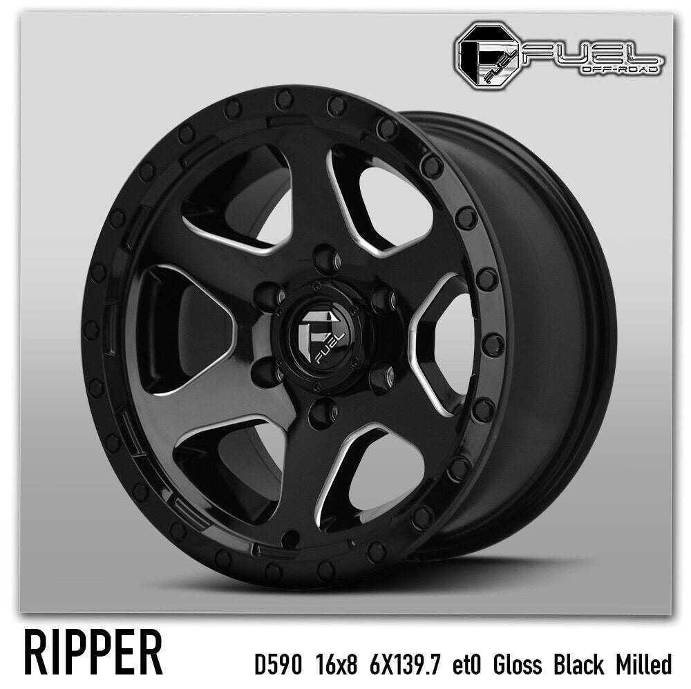 ล้อแม็ก USA. แท้ FUEL RIPPER D590 16x8.0 6x139.7 ET+0 ราคาพิเศษ