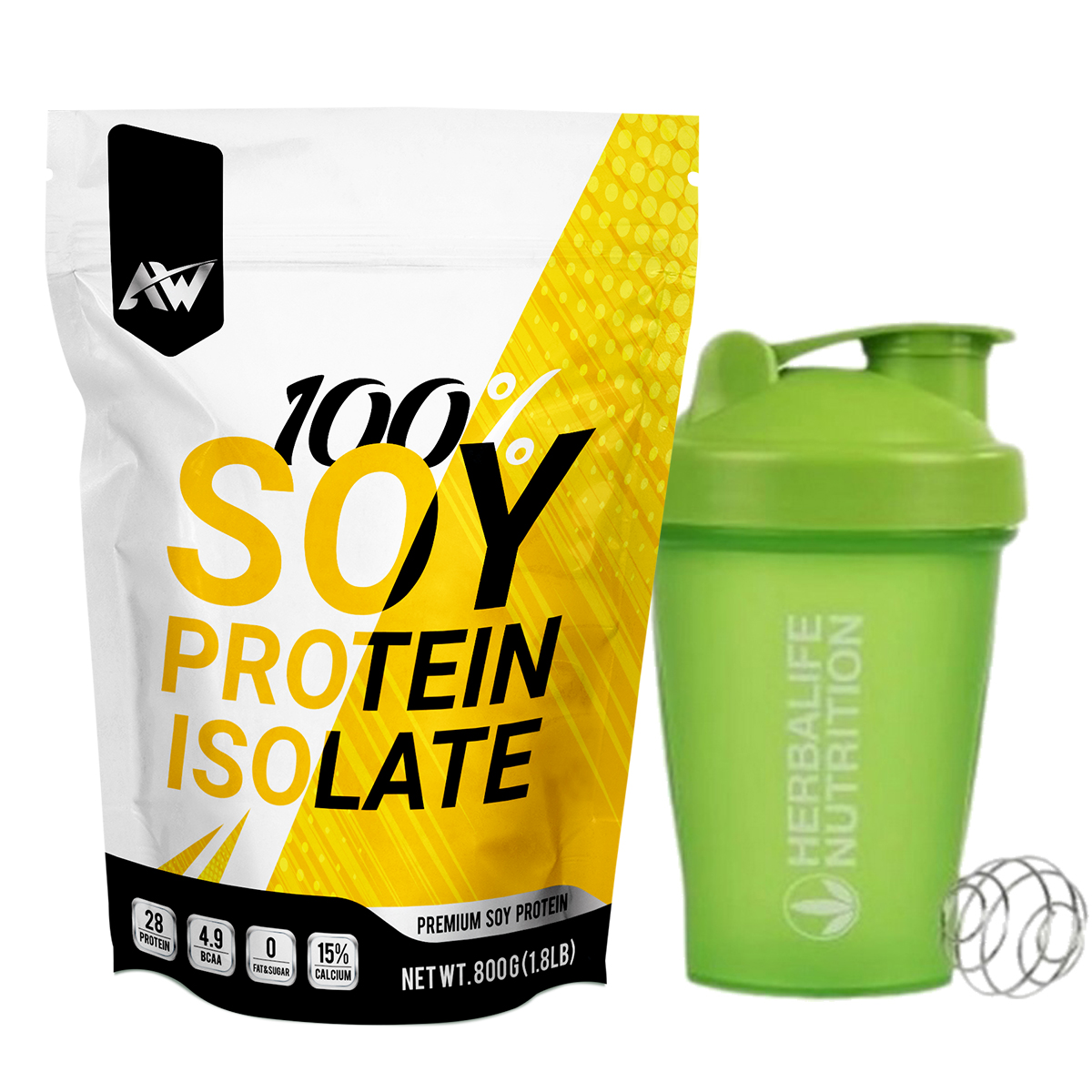 AW-SOY ISOLATE x 1 พร้อมแก้วสีเขียว