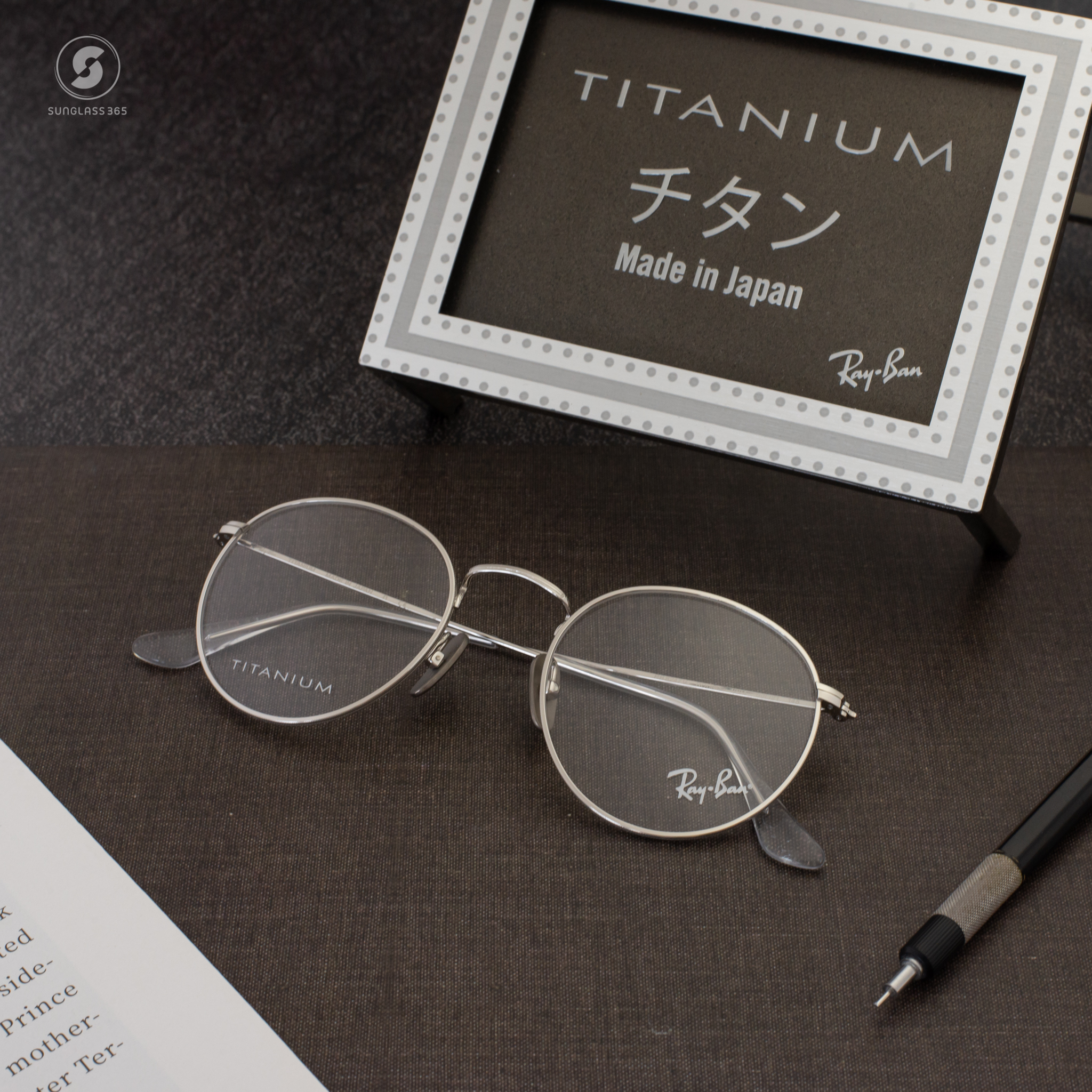 Ray-Ban RX8247V Round Titanium 1224 Silver