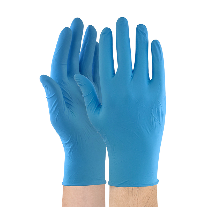 ถุงมือไนไตรล์ ศรีตรังโกลฟส์ (SRI TRANG GLOVES NITRILE NOF) แบบไม่มีแป้ง ขนาด S, M, L (100 ชิ้น/กล่อง)