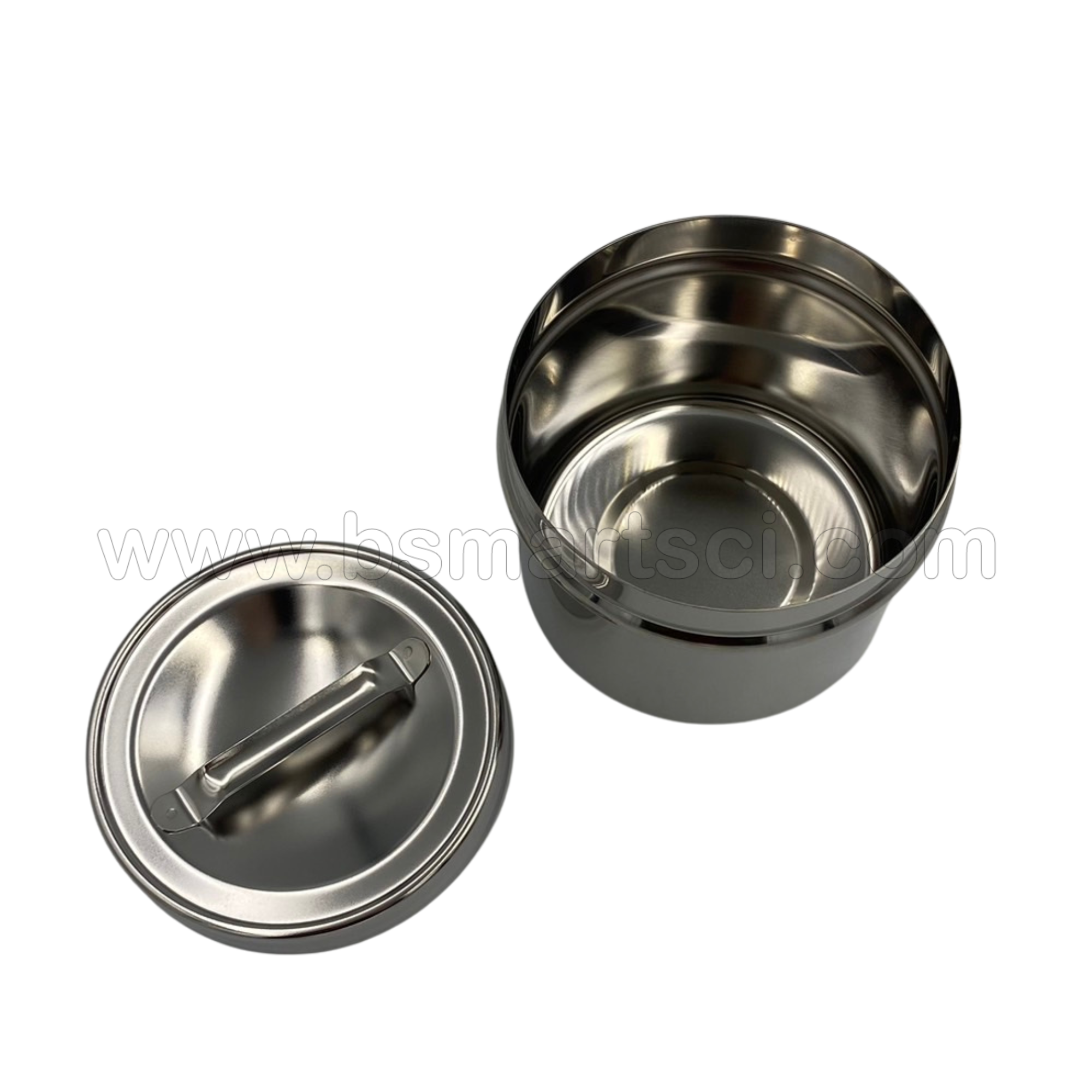 กล่องใส่สำลีสแตนเลส ขนาด 4"x3" ยี่ห้อ Magnate