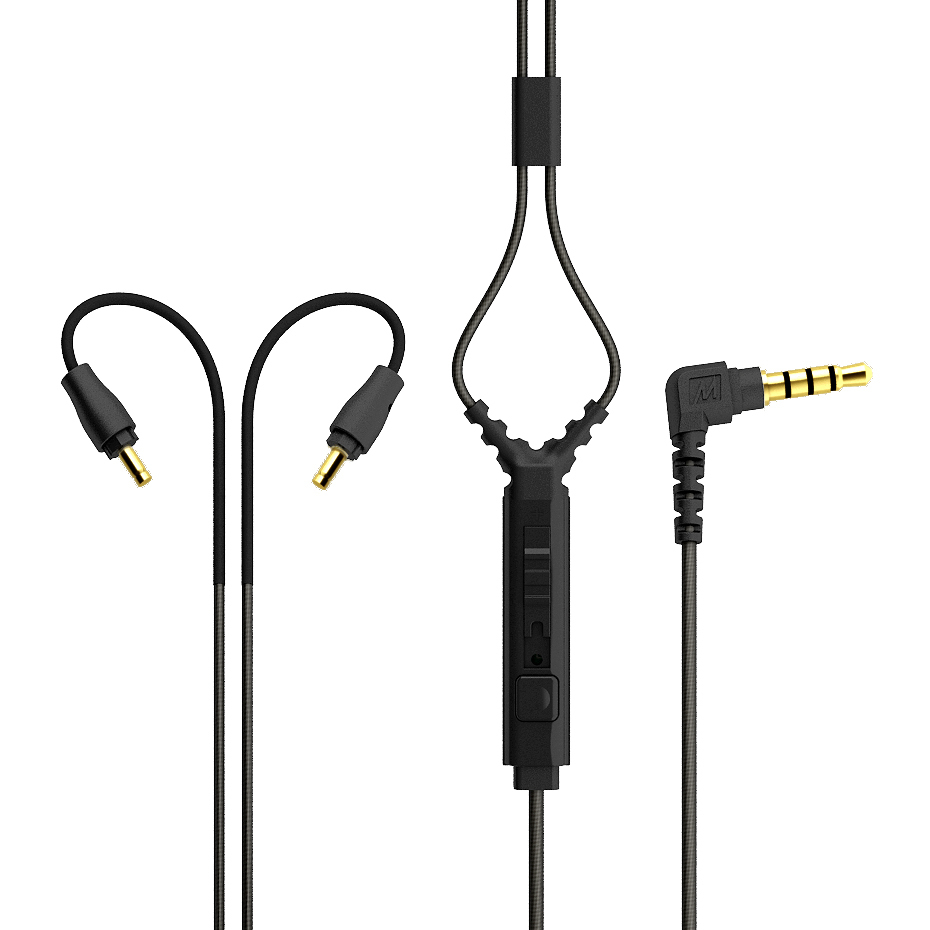 M6 PRO REPLACEMENT STEREO AUDIO CABLE (BLACK) มีไมต์