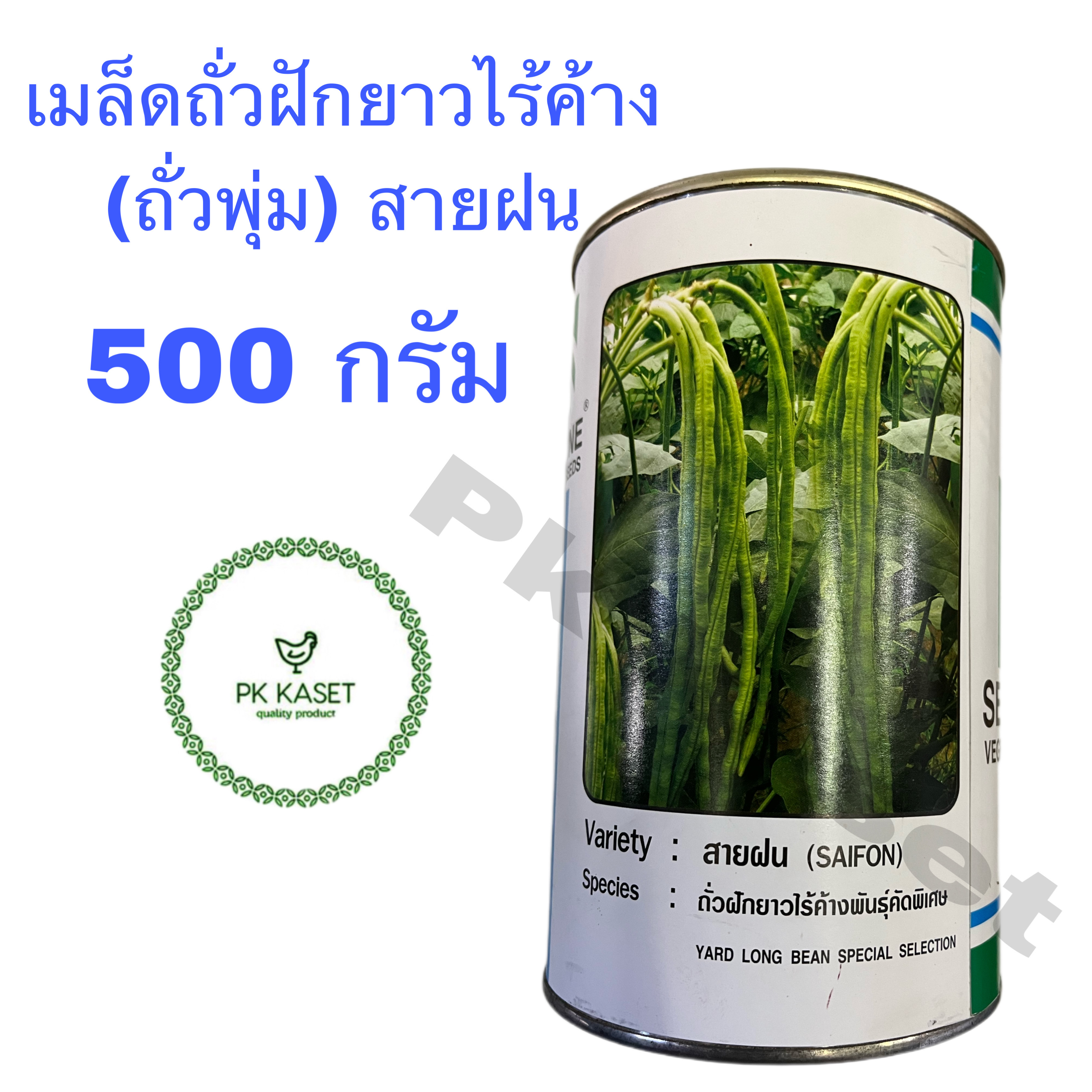 เมล็ดถั่วฝักยาวไร้ค้างพันธุ์คัดพิเศษ สายฝน (ถั่วพุ่ม) ตราซีดไลน์ กระป๋อง ขนาด 500 g