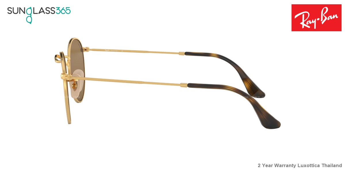 Ray Ban RB3447N 001/Z2 Gold Frame Round Flat Metal 50mm