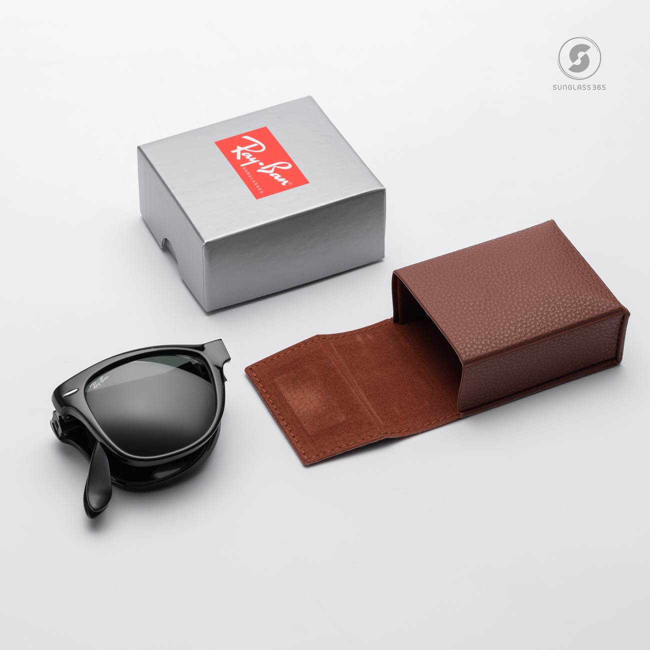 Ray Ban Folding Wayfarer RB4105 601 Crystal Green