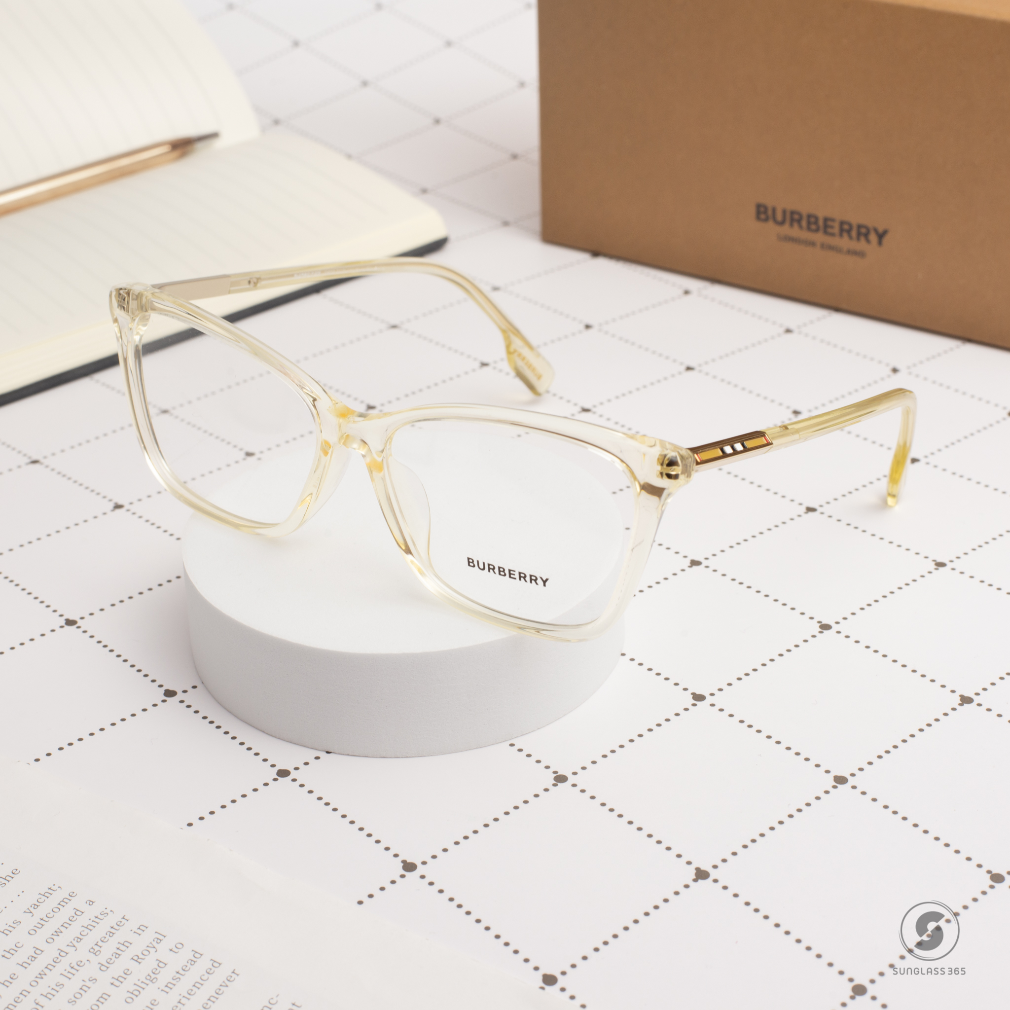 BURBERRY SALLY BE2348F 3852 Yellow