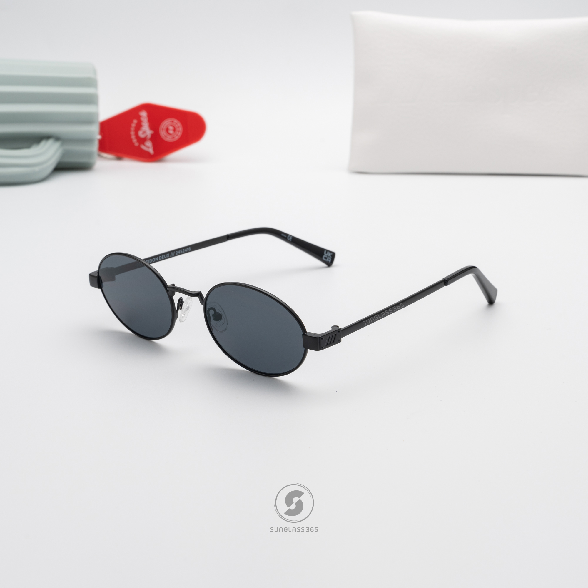 แว่นกันแดด Le Specs LSP2452416 POSEIDON DEUX Matte Black - Smoke Mono