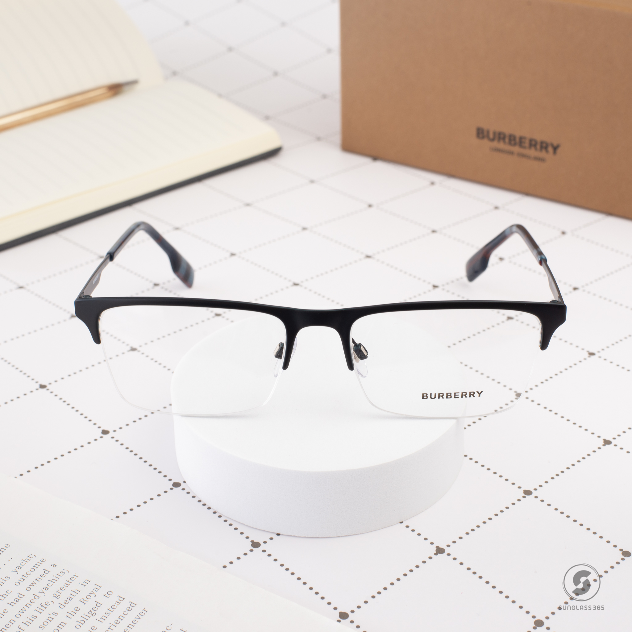 BURBERRY BRUNEL BE1344 1333 Matte Blue