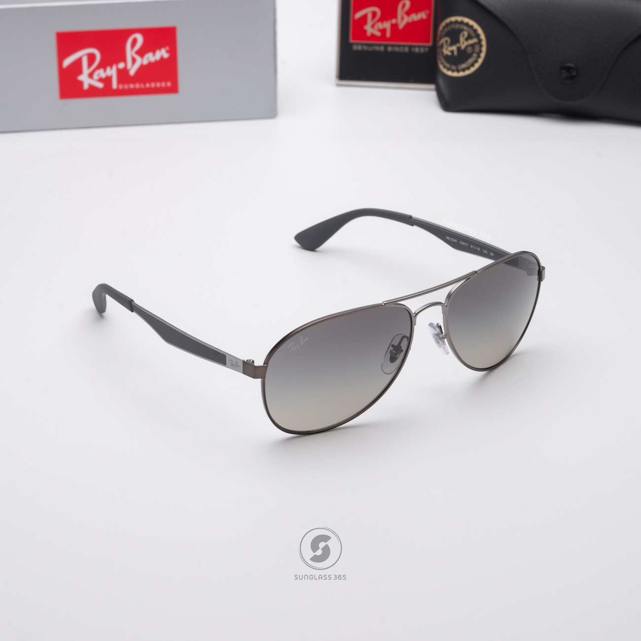 Ray Ban RB3549 029/11 Matte Gunmetal Grey Gradient