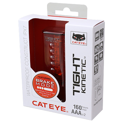 Cateye Tight Kinetic LD180K ไฟท้ายออโต้ ใส่ถ่าน