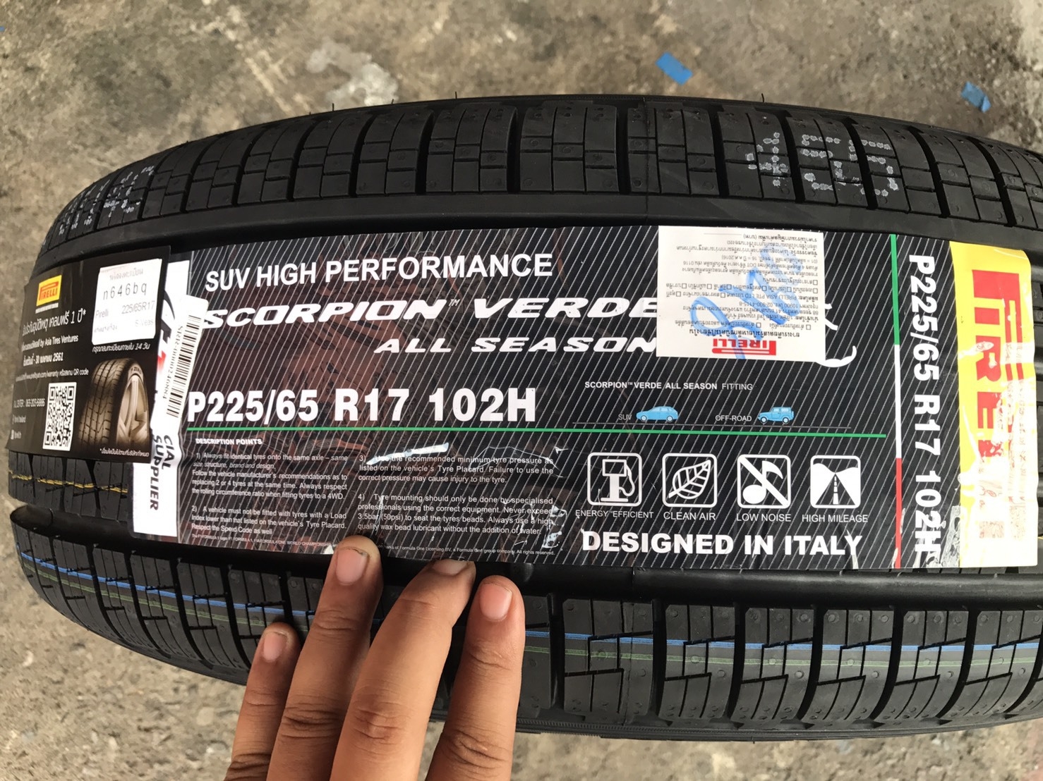 PIRELLI SCORPION VERDE ALL SEASON+ 225-65-17 เส้น 3750 บาท ปี17 ปกติ 7500