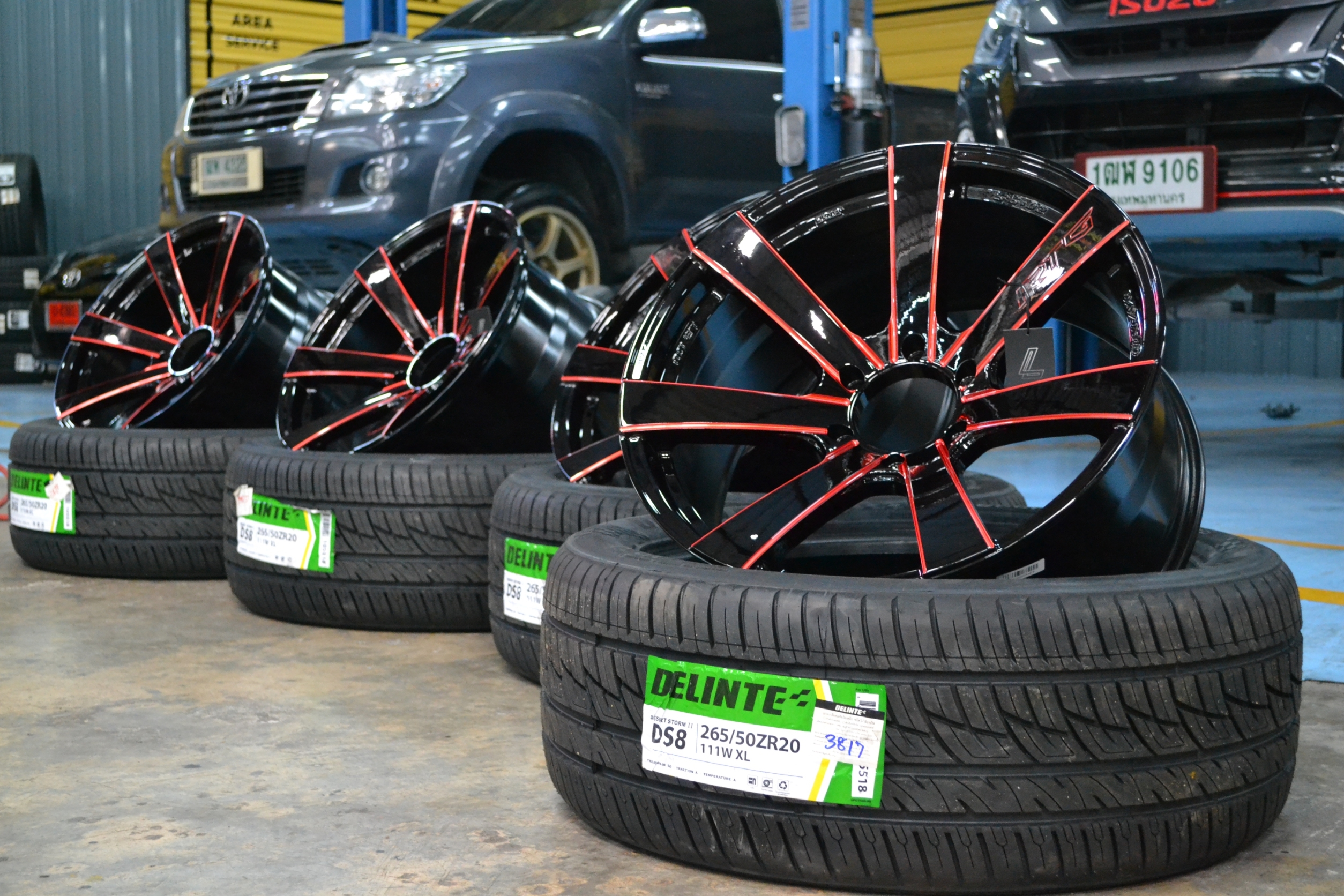 ล้อแท้ LENSO RTG ขอบ18พร้อมยางFALKEN ราคาถูก