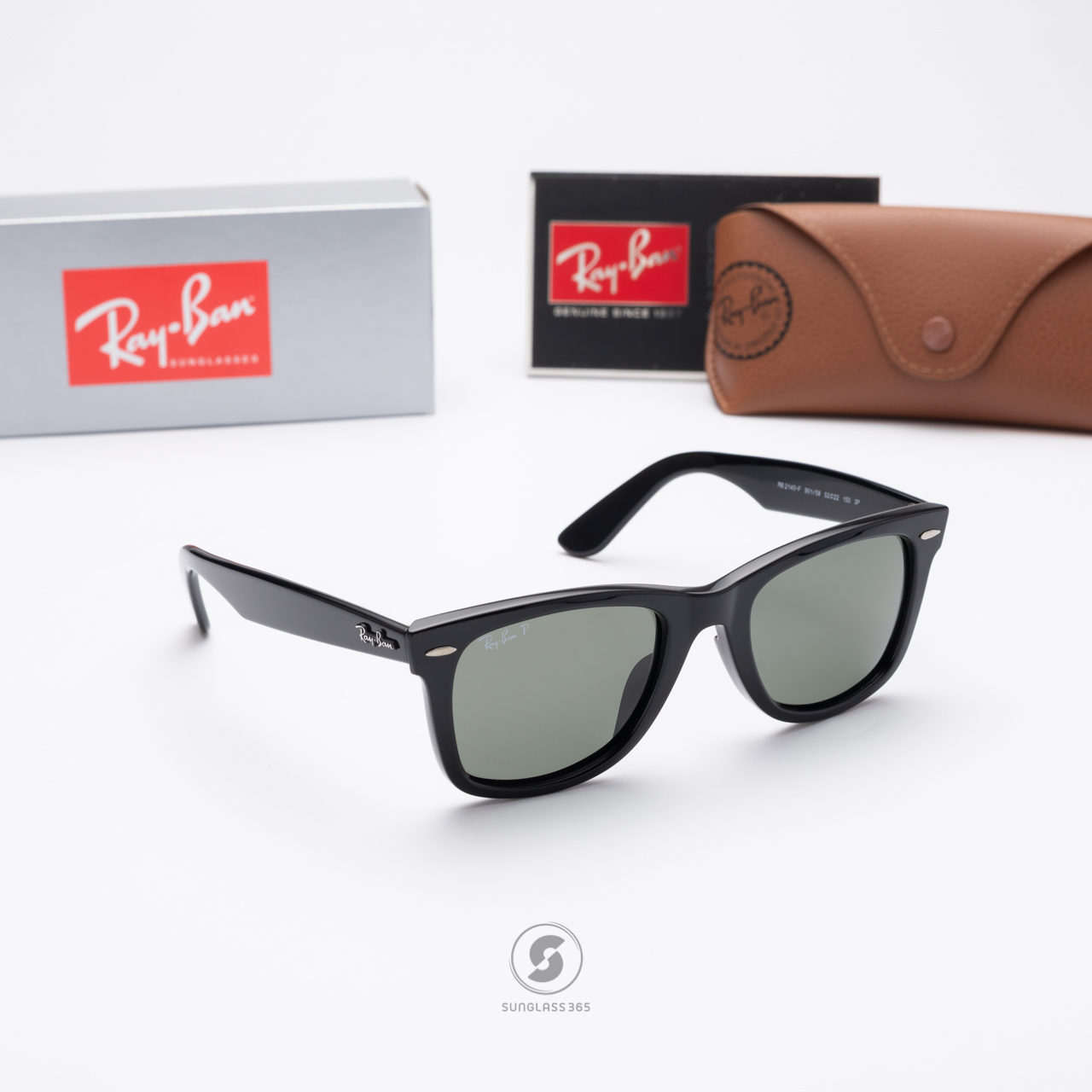 Ray Ban Wayfarer RB2140F 901/58 Polarized Asian fit