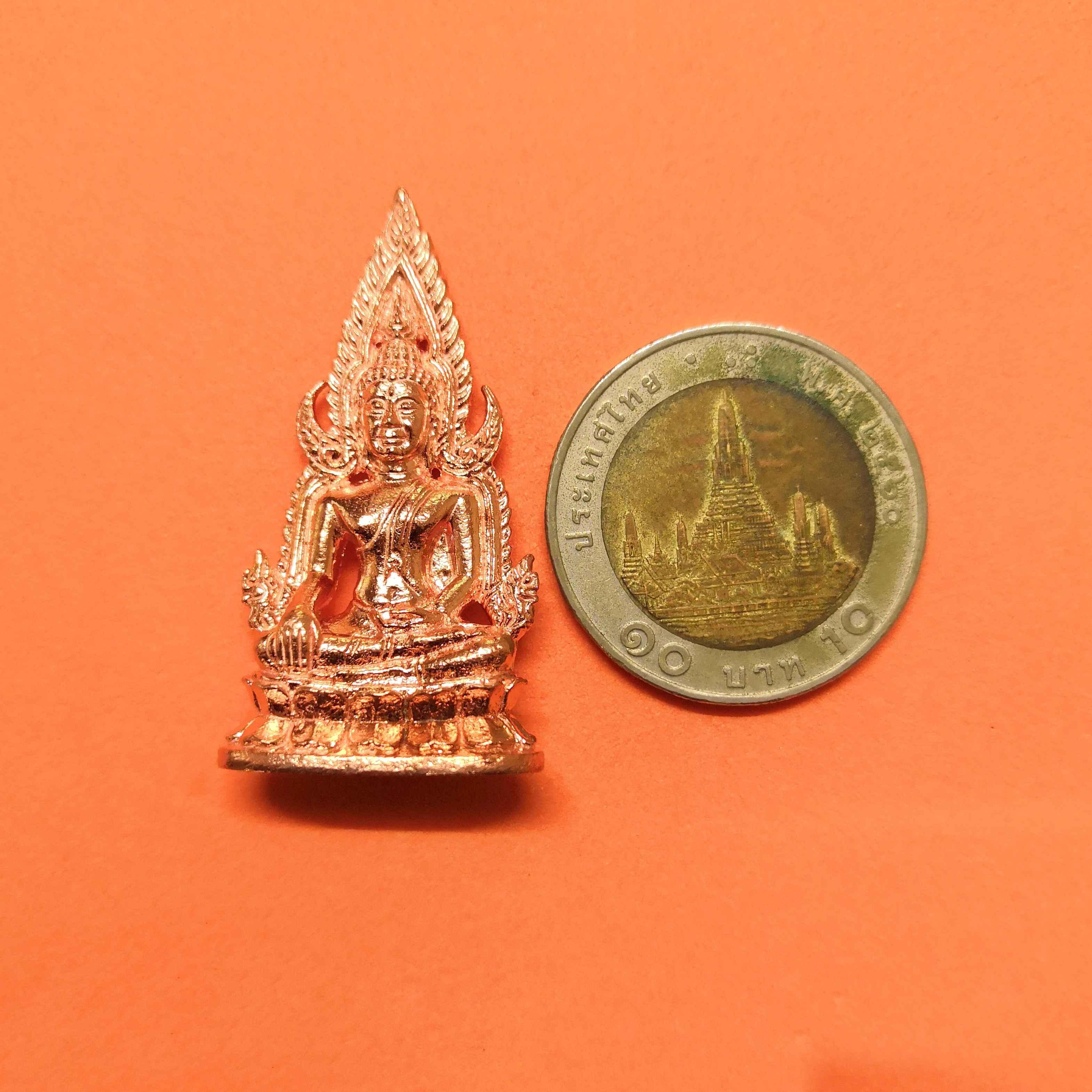 รูปหล่อ พระพุทธชินราช (สมเด็จนางพญาเรือนแก้ว) รุ่นประวัติศาสตร์ธงชัยจอมราชันย์ วัดนางพญา พิษณุโลก ปี 2563 เนื้อทองแดง สูง 4 เซน พร้อมกล่องเดิม