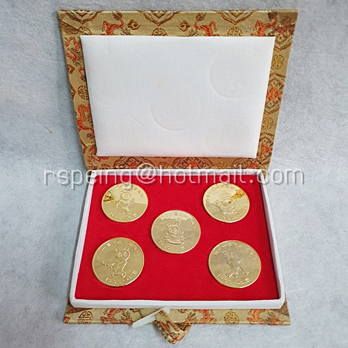 Box Set เหรียญทองที่ระลึก ชุด 5 เหรียญ XI Asian Games Beijing 1990