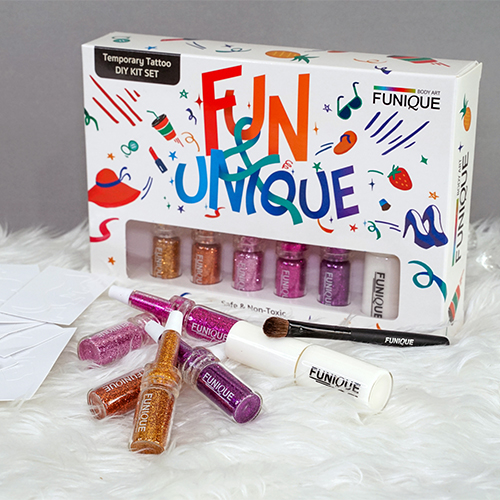 ชุดเพ้นท์กลิตเตอร์แทททู เพ้นท์หน้า เพ้นท์ตัว glitter tattoo FA501