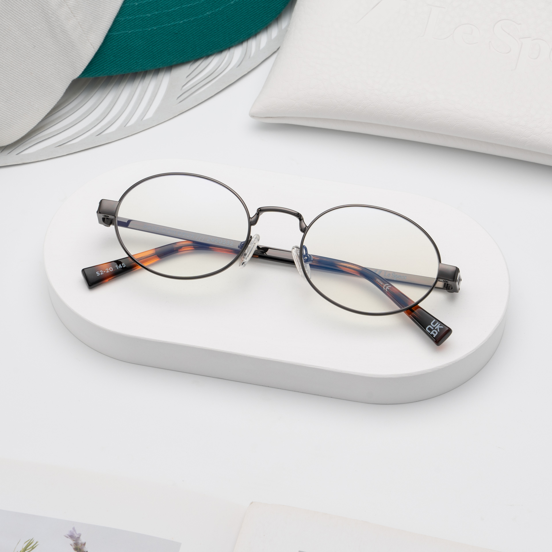 แว่นกันแดด Le Specs LSP2450332 POSEIDON DEUX Dark Gunmetal Blue Light