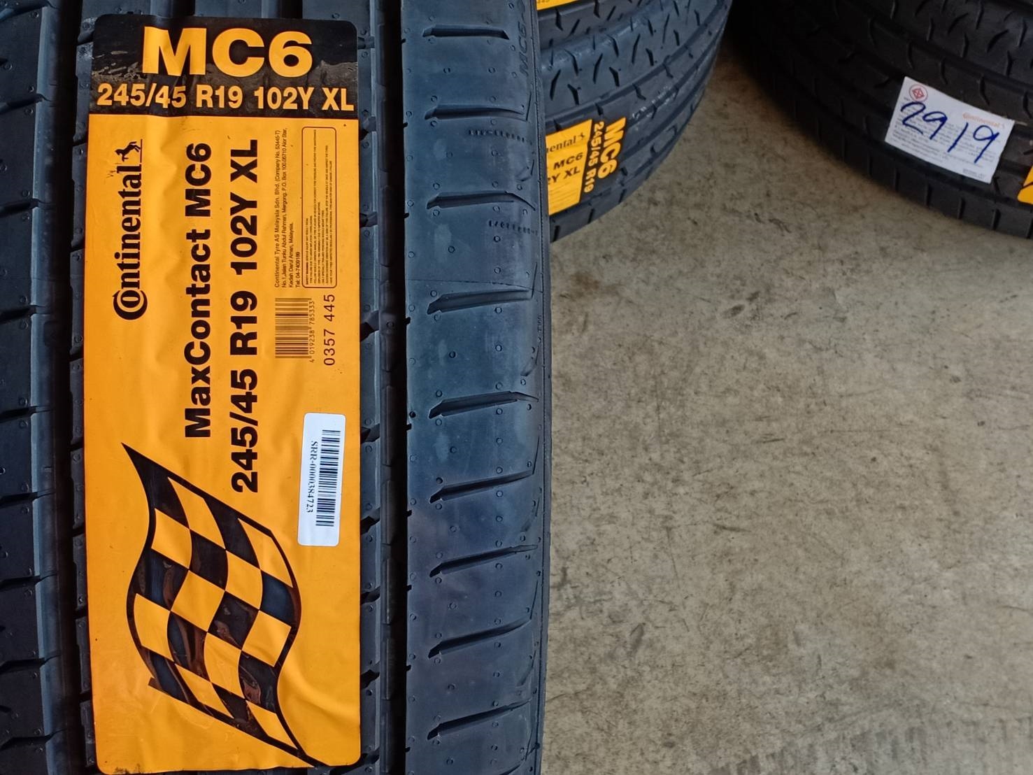 CONTINENTAL 245/45R19 CONTACT MC6 102Y XL MADE IN MALAYSIA