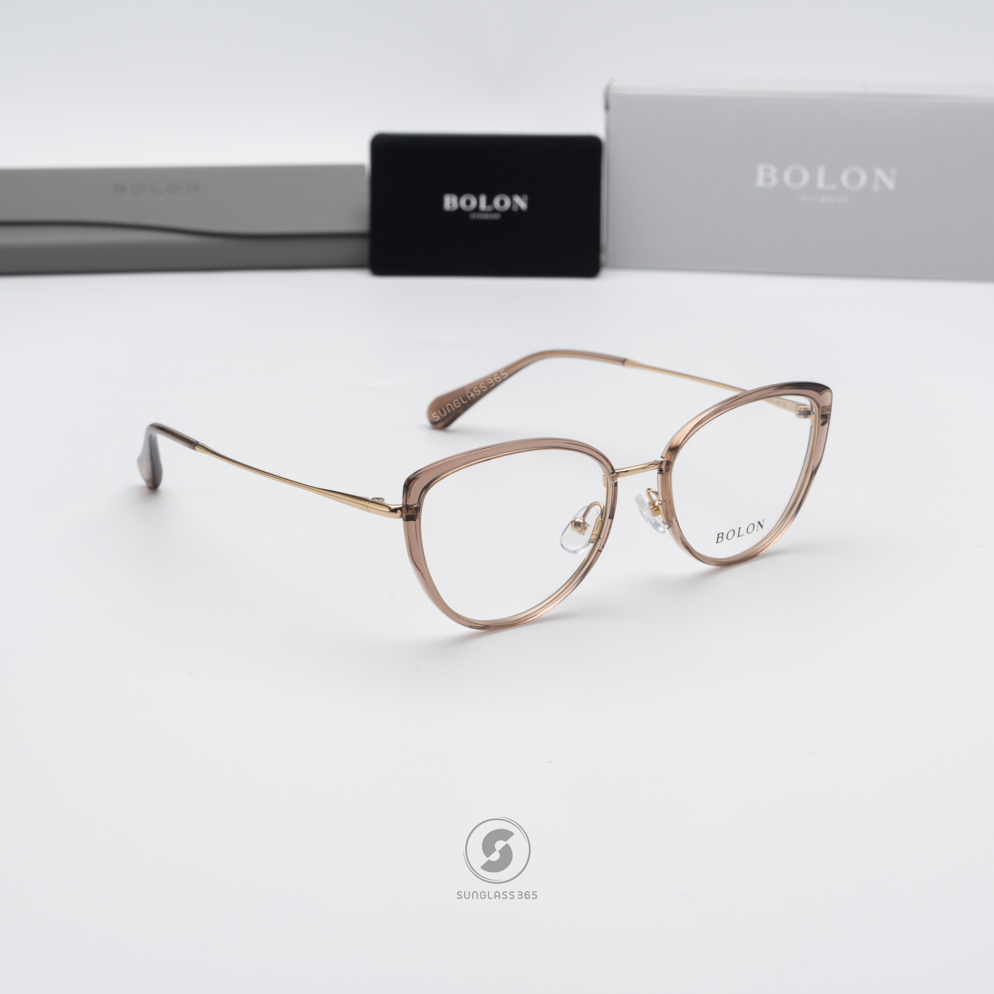 แว่นสายตา BOLON รุ่น Prague BJ6156 B21 Transparent Brown / Gold