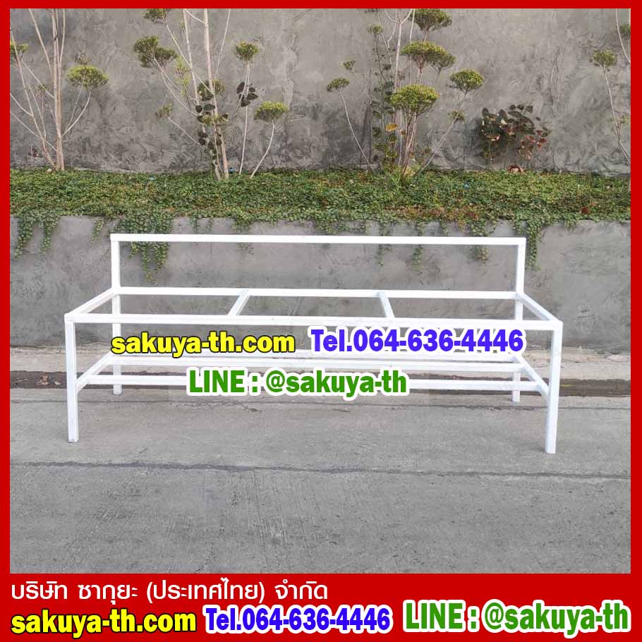 แท่นวางถังขยะ 60 ลิตร ขนาด 3 ช่อง ไม่มีป้ายแผงหลัง