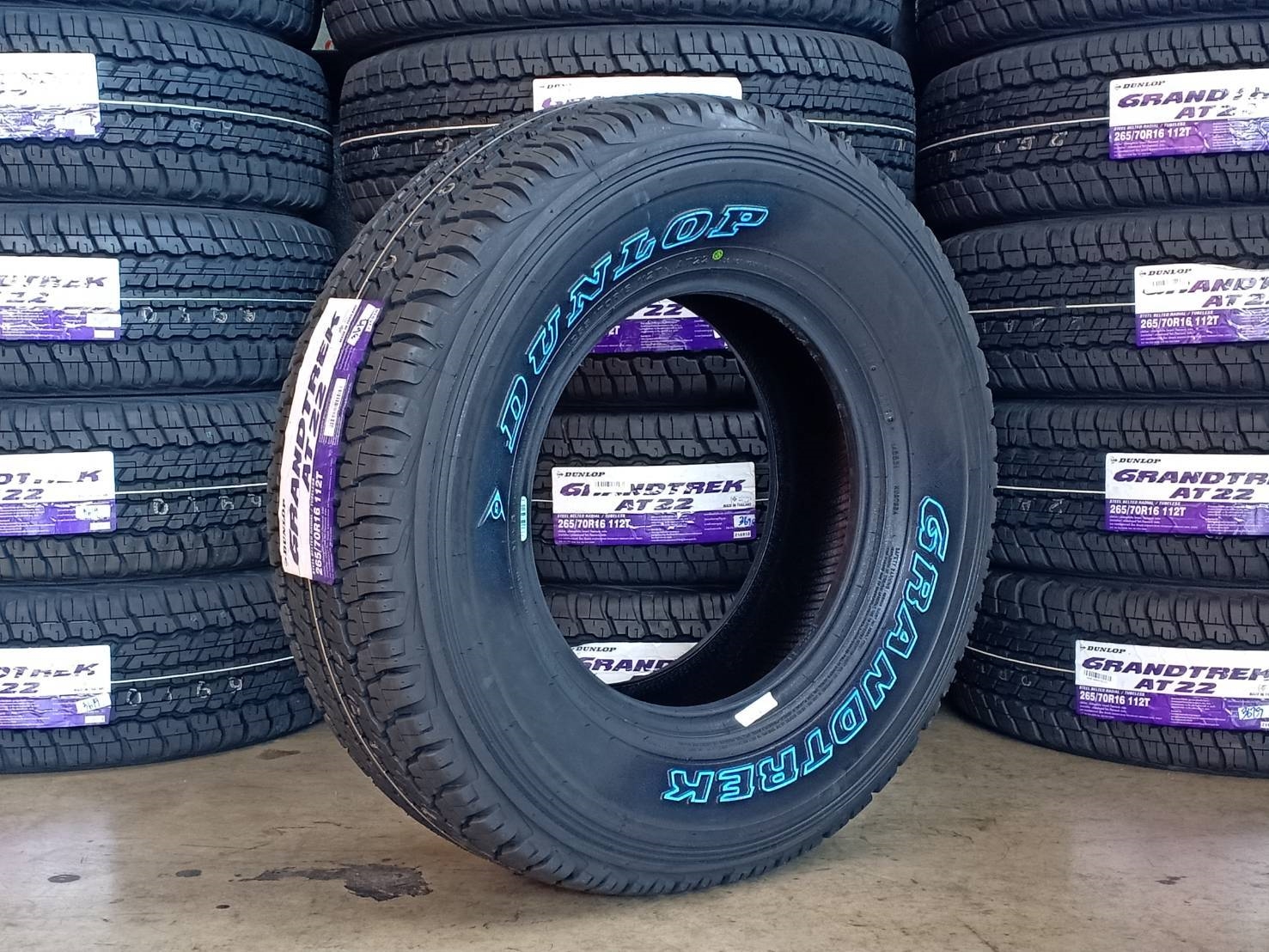 ยางเข้าใหม่ลดราคา DUNLOP AT22 265/70R16 112T (ปี19)