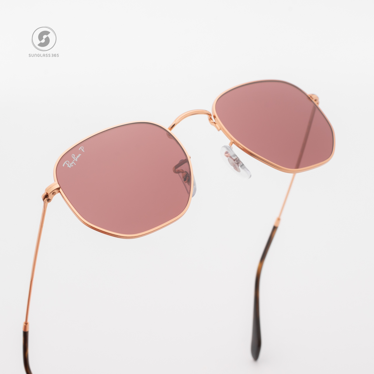 RayBan RB3548N 9202AF Rose Gold Polarized