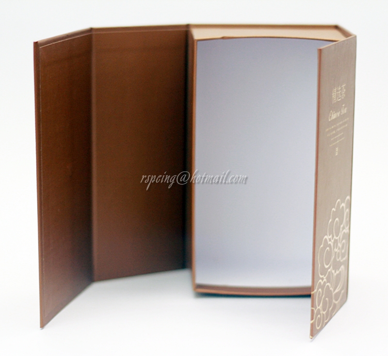 กล่องใส่ใบชาจีน พิมพ์ลายทอง