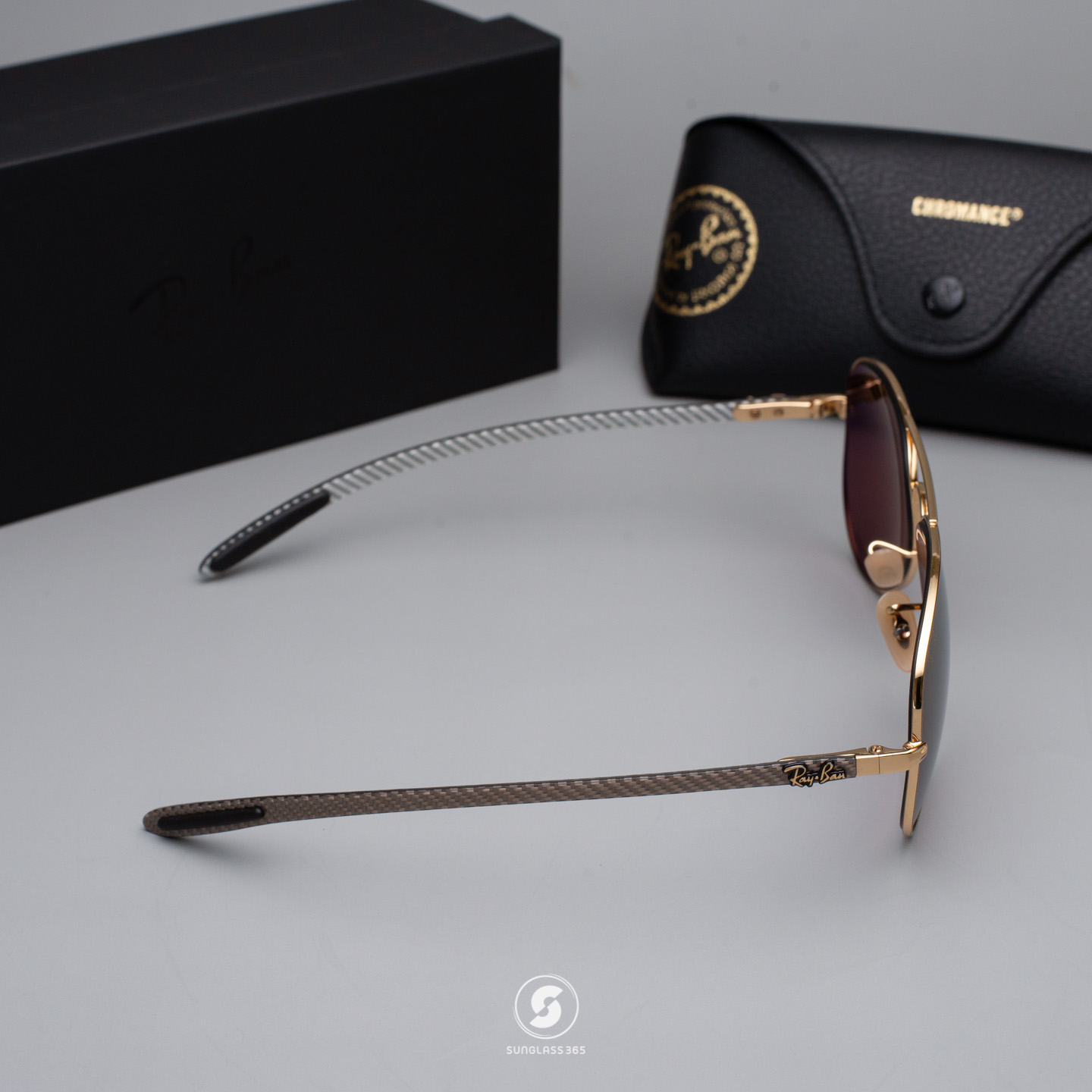 Ray-Ban RB8317CH 001/6B Carbon Fibre Mirror Chomance Polarized