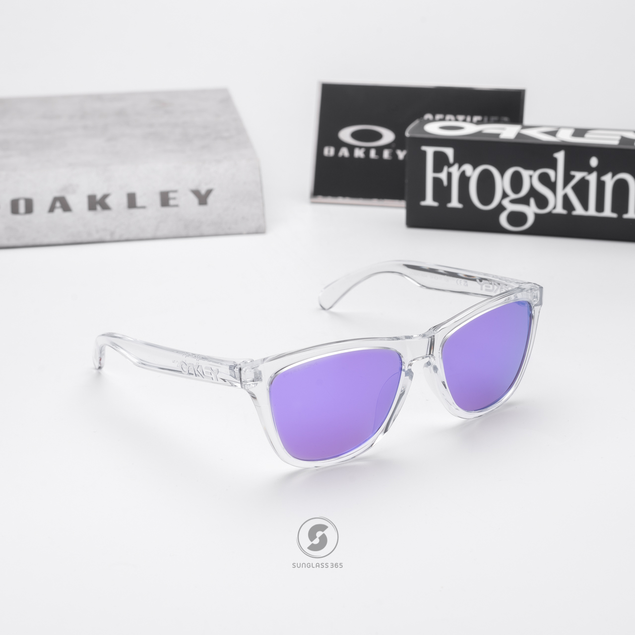 Oakley OO9245-96 Frogskins Polished Clear Prizm Violet