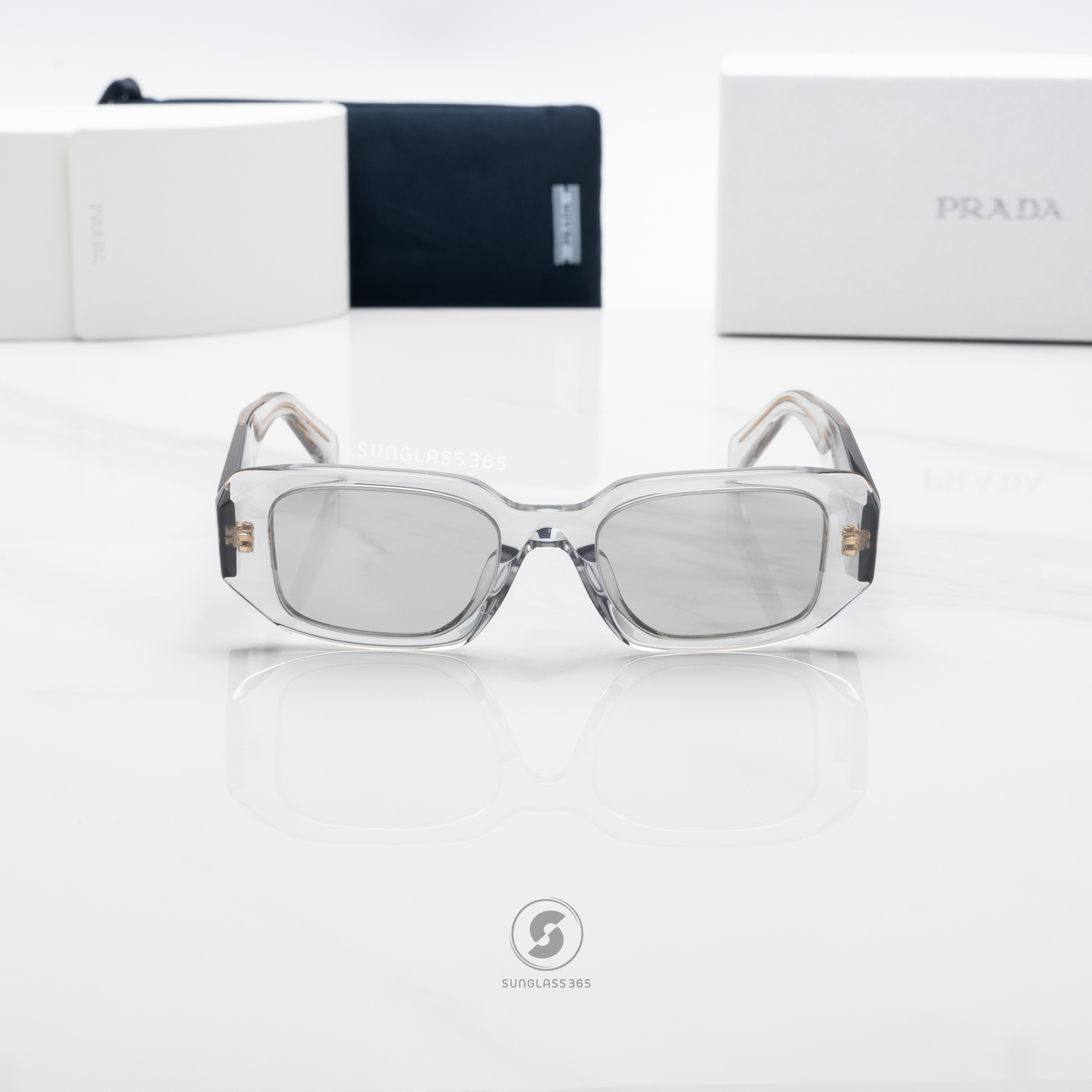 PRADA Symbole PR17WSF 12R30B Transparent Grey