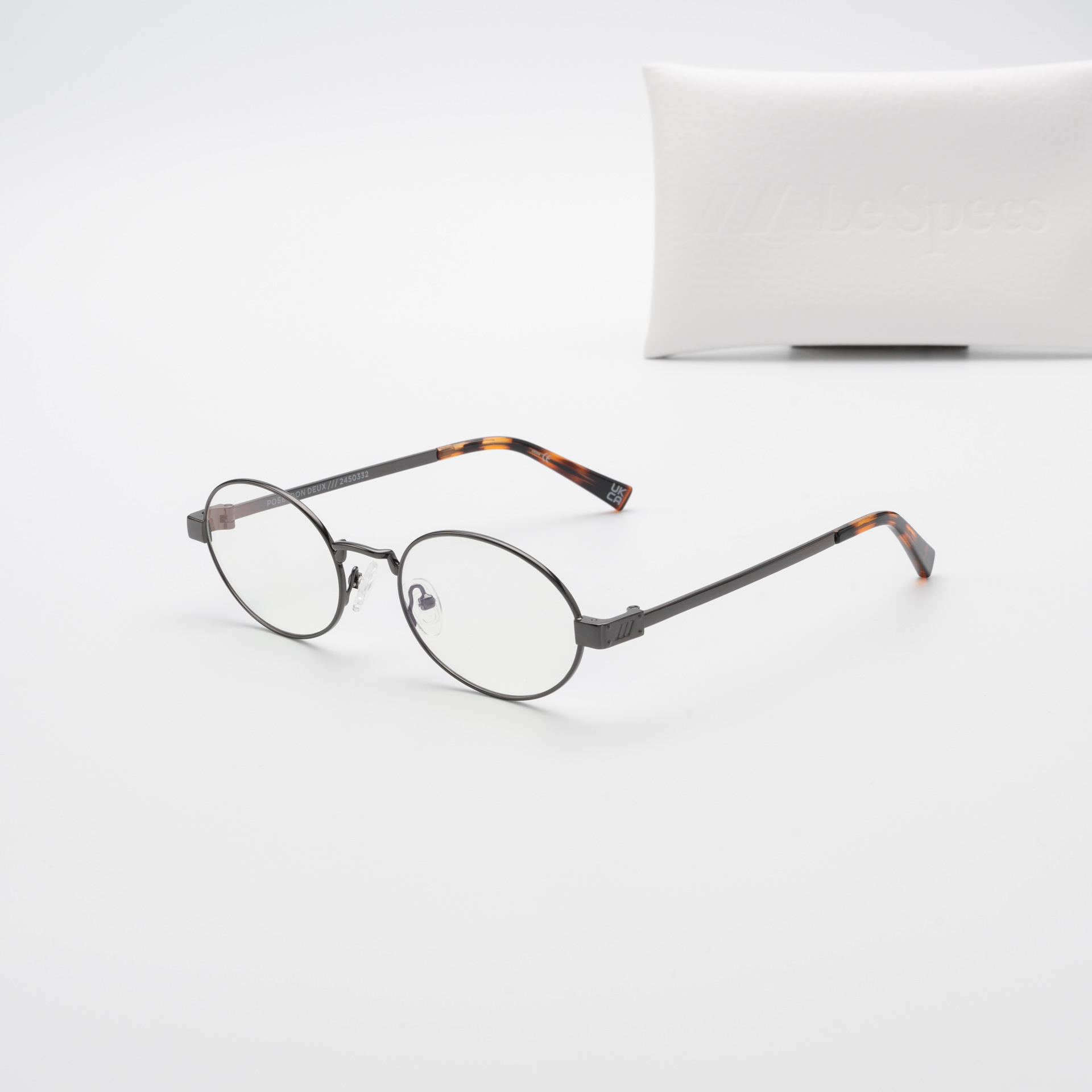 แว่นกันแดด Le Specs LSP2450332 POSEIDON DEUX Dark Gunmetal Blue Light