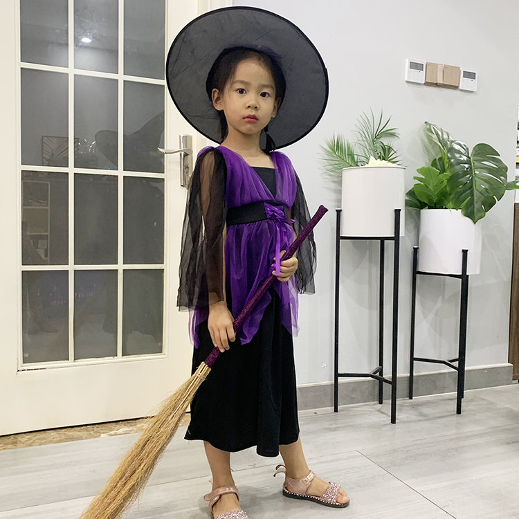 ชุดแม่มดเด็ก ชุดแม่มดฮาโลวีน ชุดแฟนซีแม่มด
