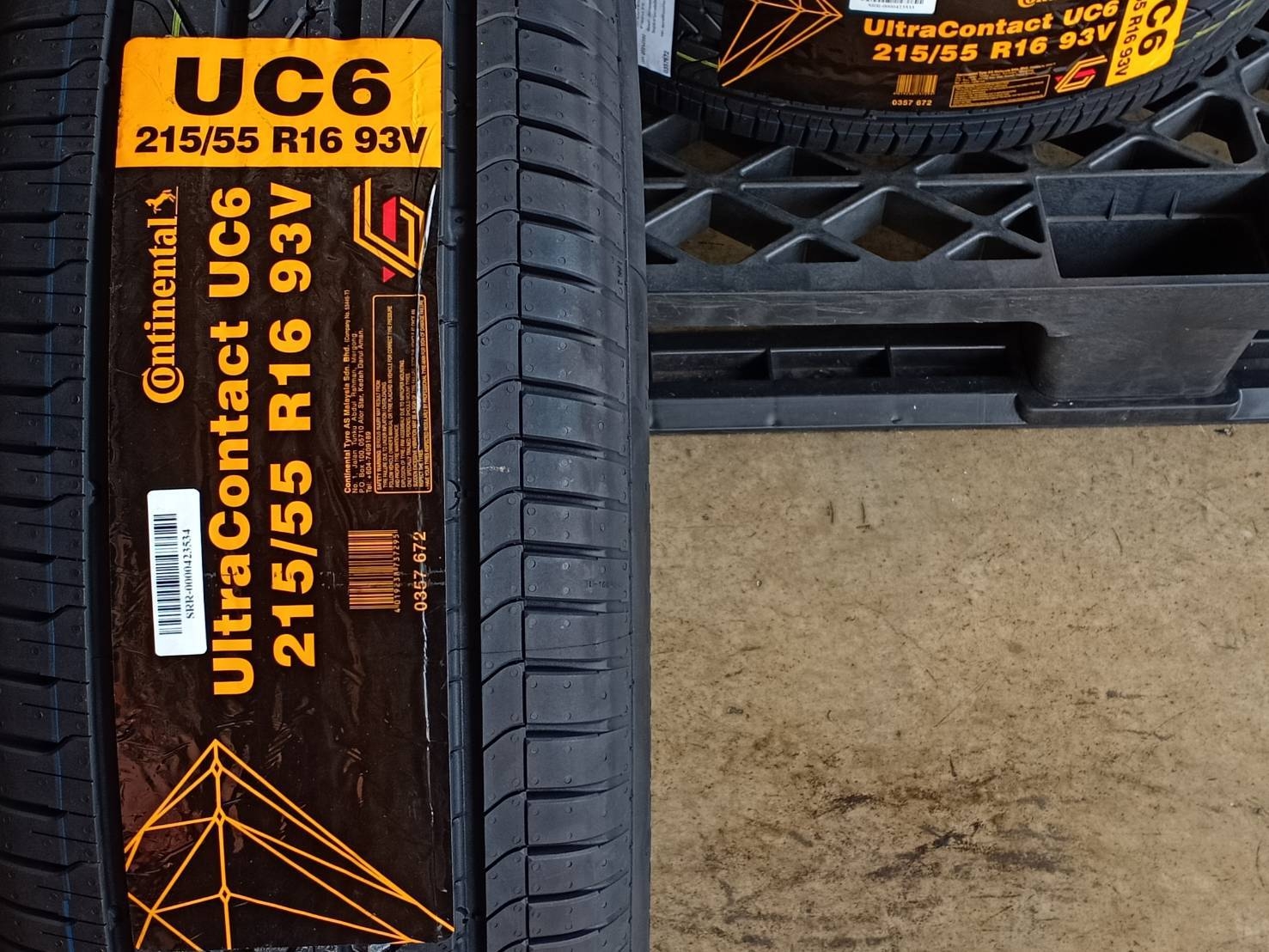 CONTINENTAL 215/55R16 ULTRA CONTACT UC6 93V MADE IN MALAYSIA