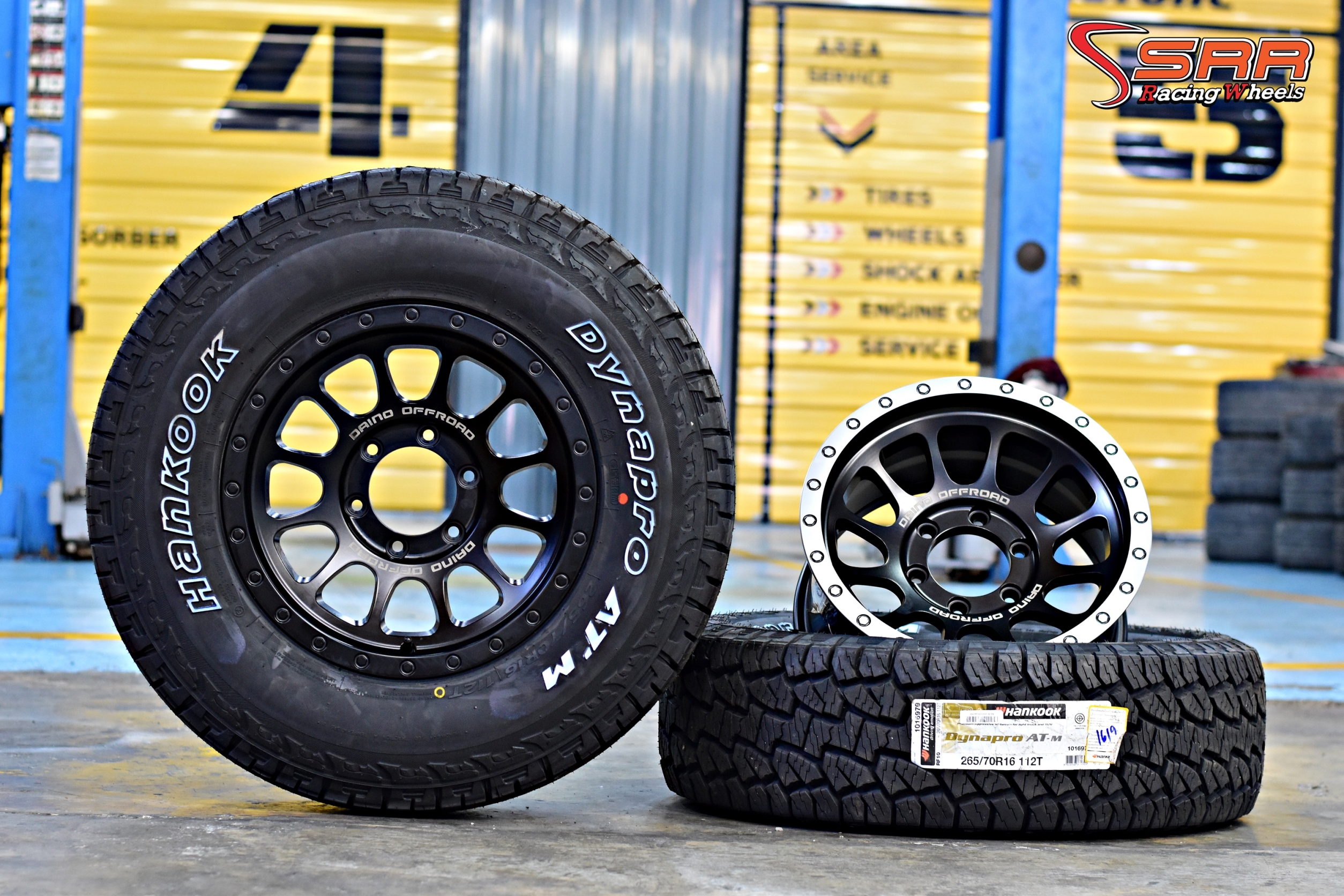 ล้อแม็กซ์ DAINO ขอบ16นิ้ว+ยางHANKOOK-DUNLOP 265/70R16 (ปี19)