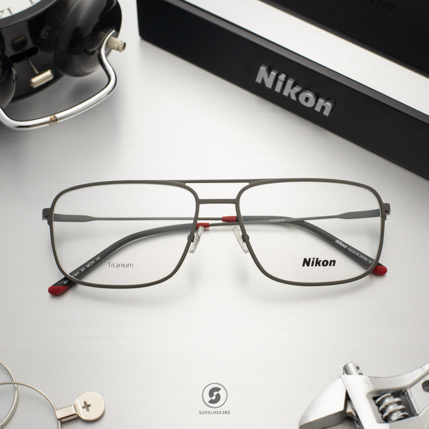 NIKON Frame NC1021 Red Color Touch Series Matte Black