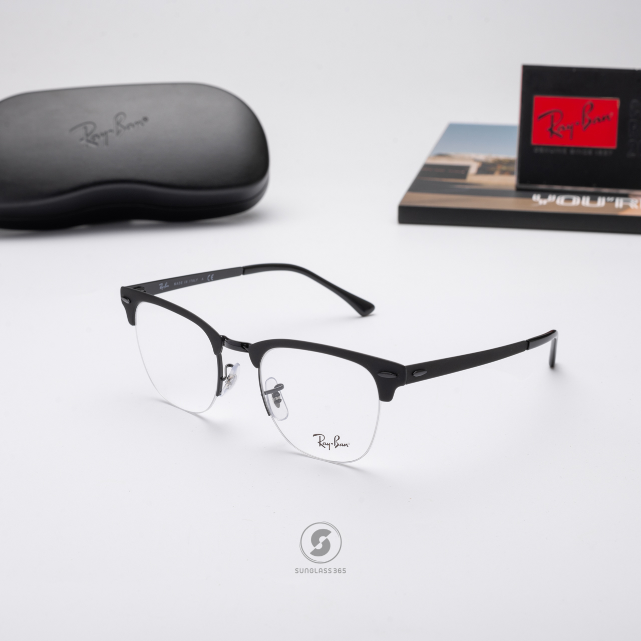 Ray-Ban Clubmaster Metal RX3716VM 2904 Black On Top Matte Black