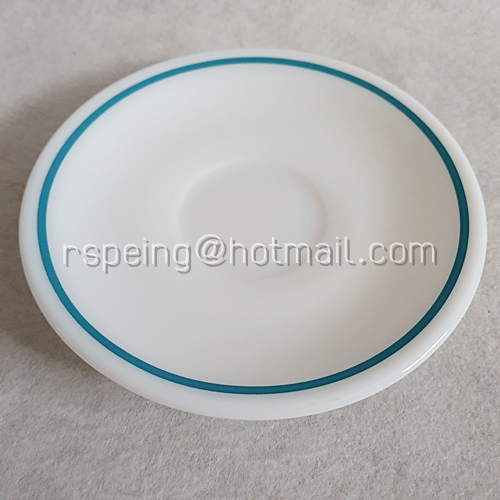 จานรองแก้วกาแฟวินเทจ Pyrex by Corning (702-26) แถบสีเทอร์ควอยซ์