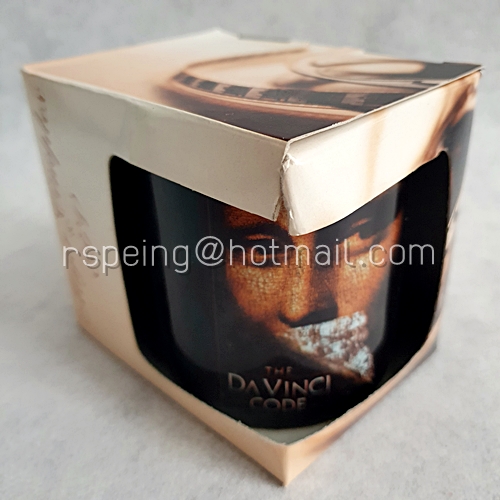 ถ้วย mug สีดำ สกรีนลาย The Davinci Code พร้อมกล่อง