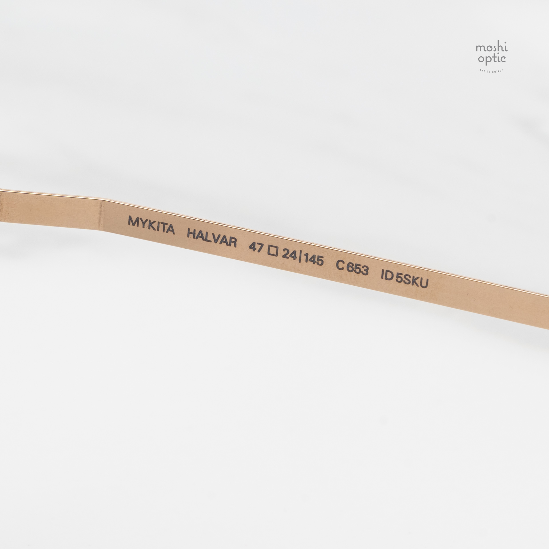 แว่นสายตา MYKITA HALVAR A83 Champagne Gold Clear Ash
