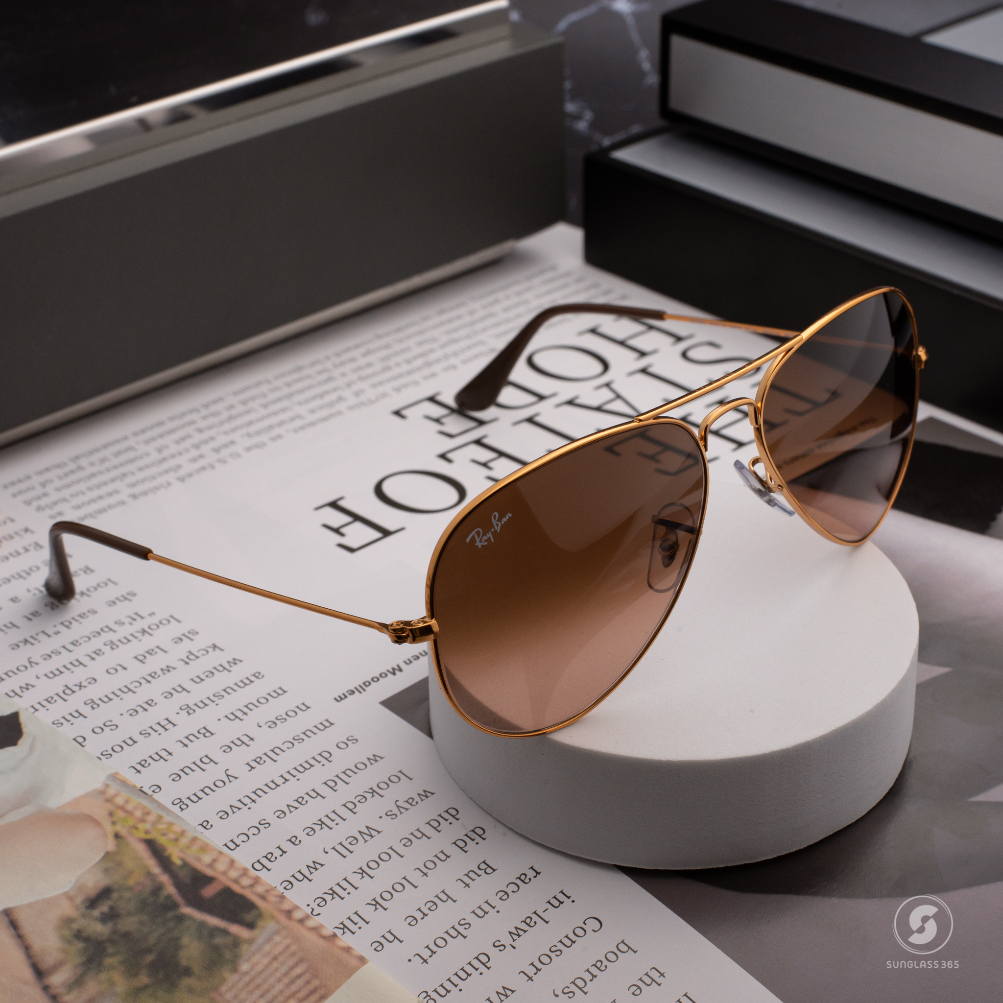 Ray-Ban RB3025 9001/A5 Aviator SHINY LIGHT BRONZE