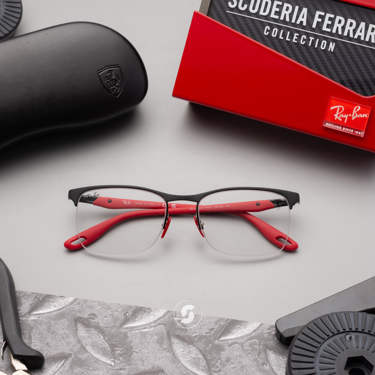 Ray-Ban Ferrari Collection RX8416M F041 Matte Black on Black