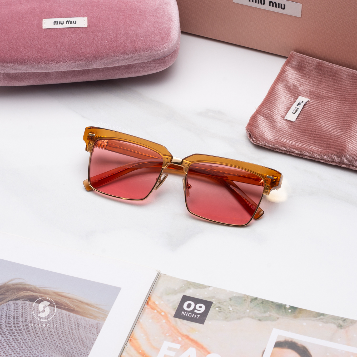แว่นกันแดด Miu Miu Glimpse MU10ZS 15T1D0