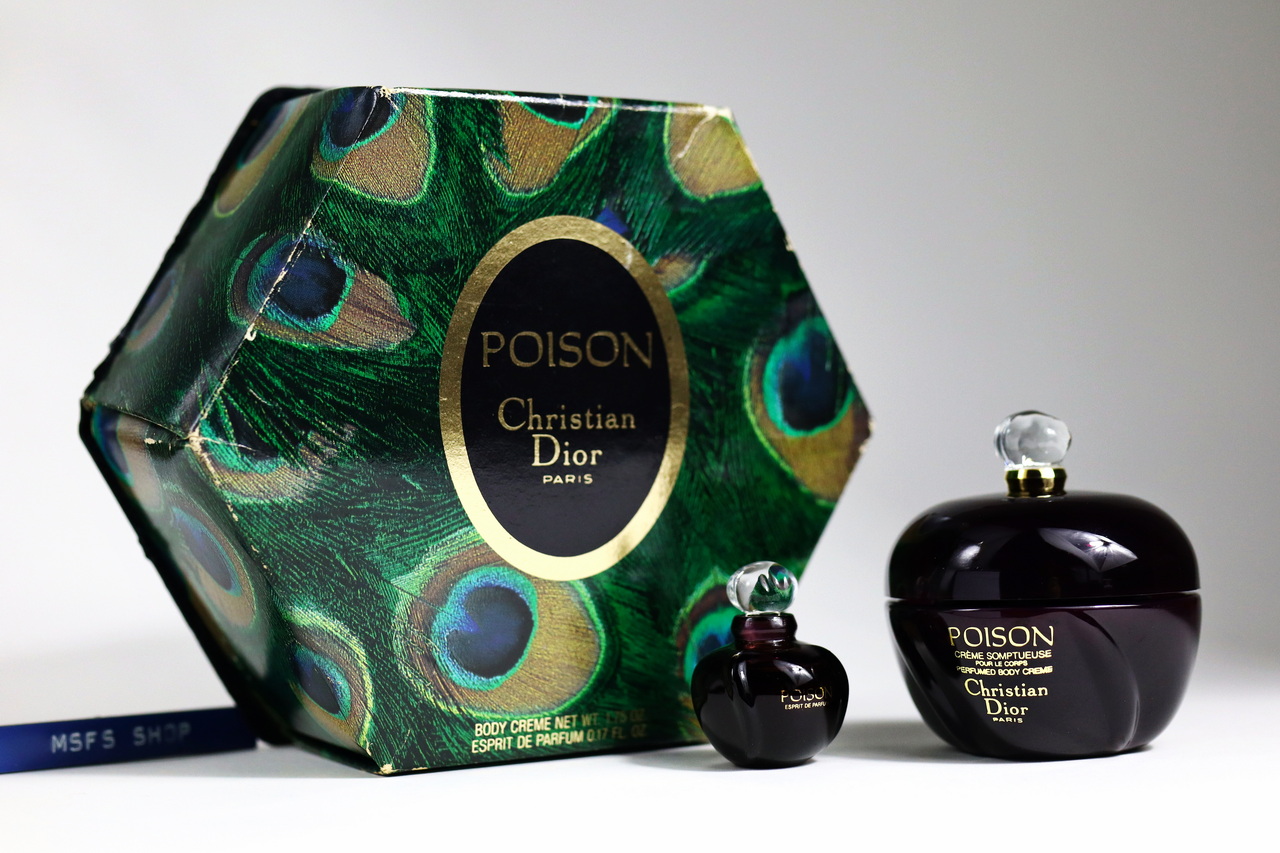 [Vintage] 🌟 Christian Dior Poison Perfumed Body Crems 50g + Esprit de Parfum 5ml Splash แบบแต้ม - น้ำหอม Vintage