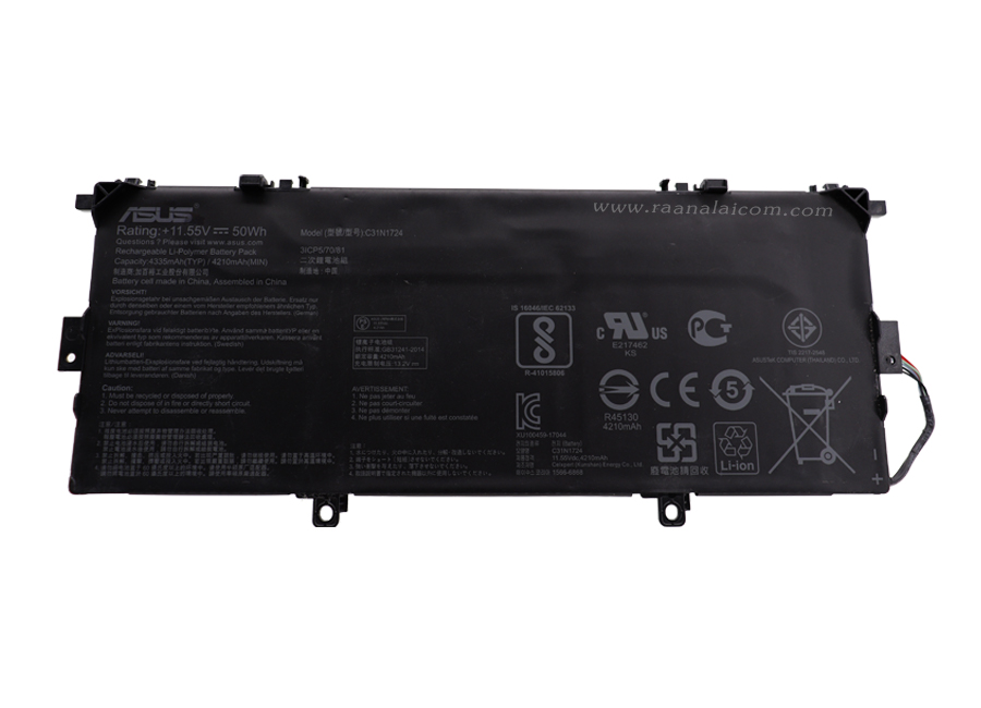 Battery Asus ZenBook 13 UX331U UX331UAL UX331FAL U3100FAL Original C31N1724 ราคาพิเศษ แบตเตอรี่ โน๊ตบุ๊ค Asus UX331U UX331UAL UX331FAL U3100FAL ตรงรุ่น