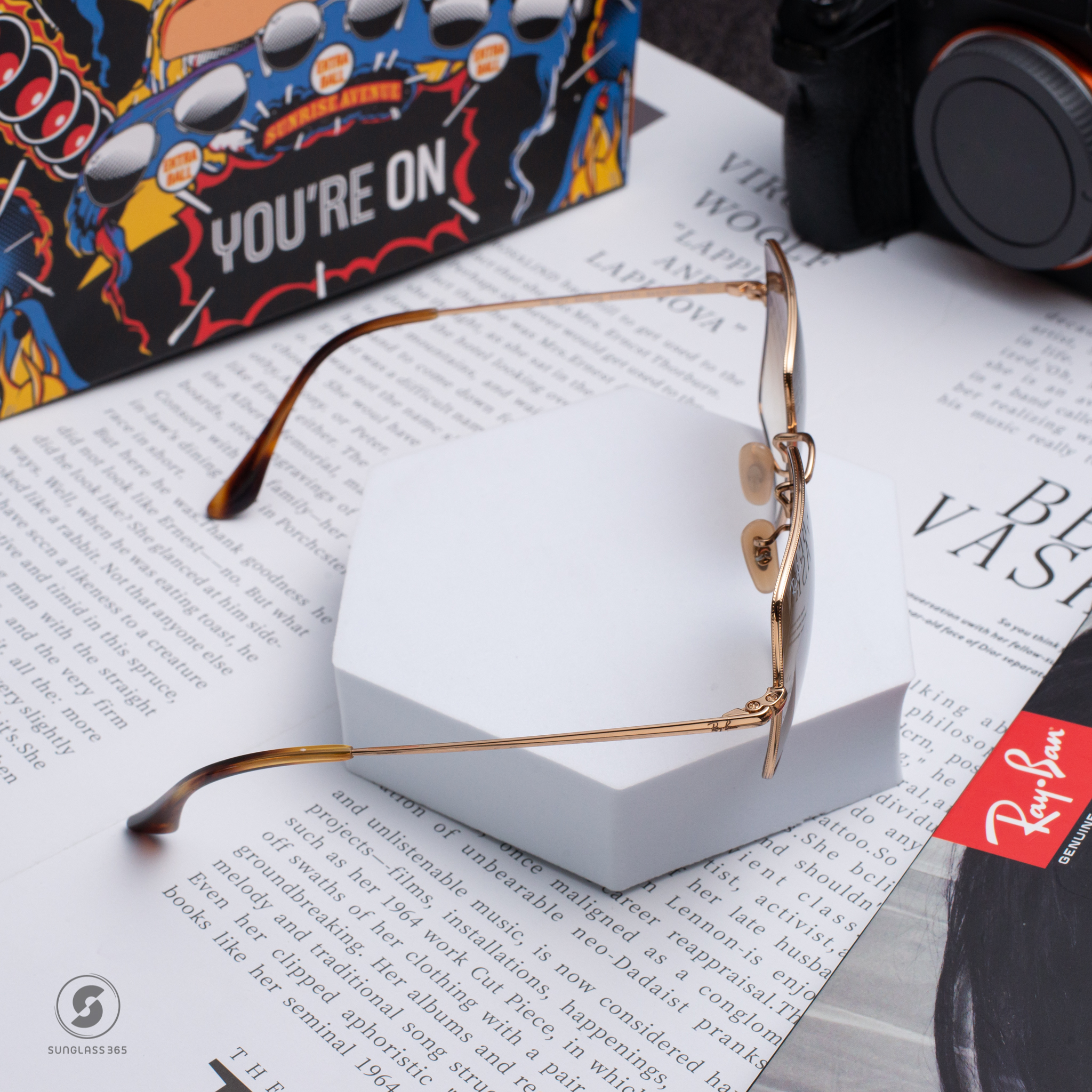 RayBan RB1971 Square 914751 Clear Gradient Brown