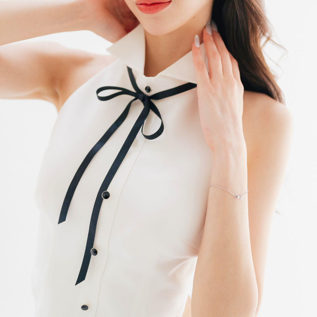 Lism S-064 Black Bow Muse Top เสื้อผูกโบว์หลัง